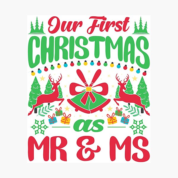Item preview, Our First Christmas As Mr and Mrs | Cute Funny Newlywed 2021 designed and sold by thecooltable.