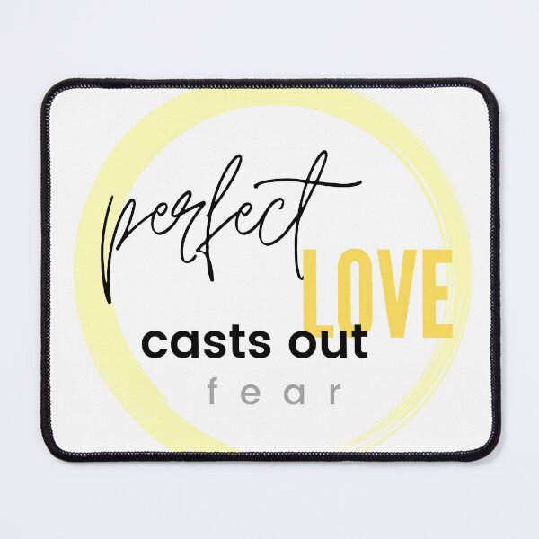 Item preview, Perfect Love Casts Out Fear | Yellow and Black on White designed and sold by WordsToArt.