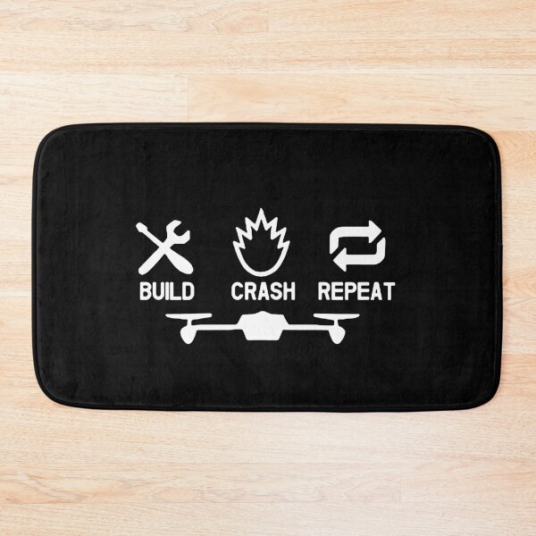 Item preview, Drone Build Crash Repeat Love Drones Funny Art Design Happy Apparel Essential Inspiration Joy Mood designed and sold by DesignByHeartUK.