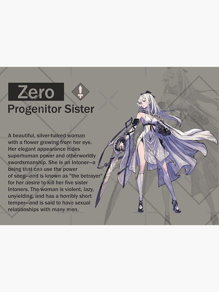 Zero - Progenitor Sister (Nier Reincarnation) Art Board Print by  VelvetZone