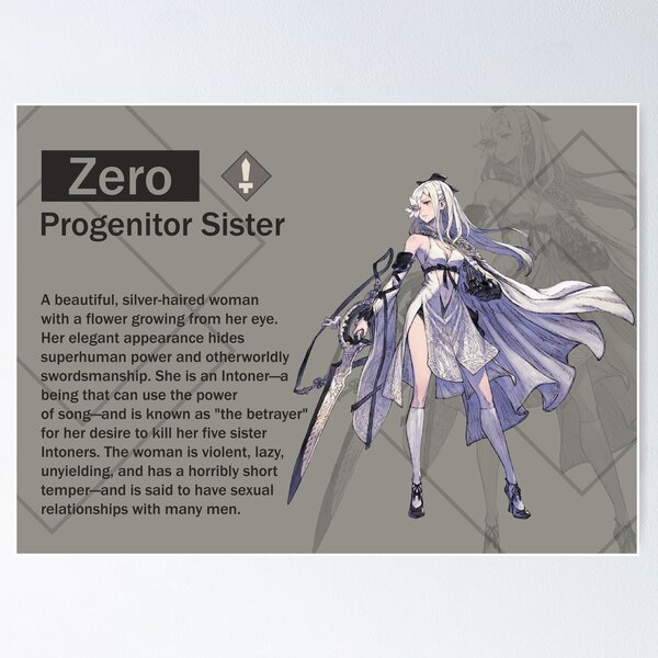 Zero - Progenitor Sister (Nier Reincarnation) Art Board Print by  VelvetZone
