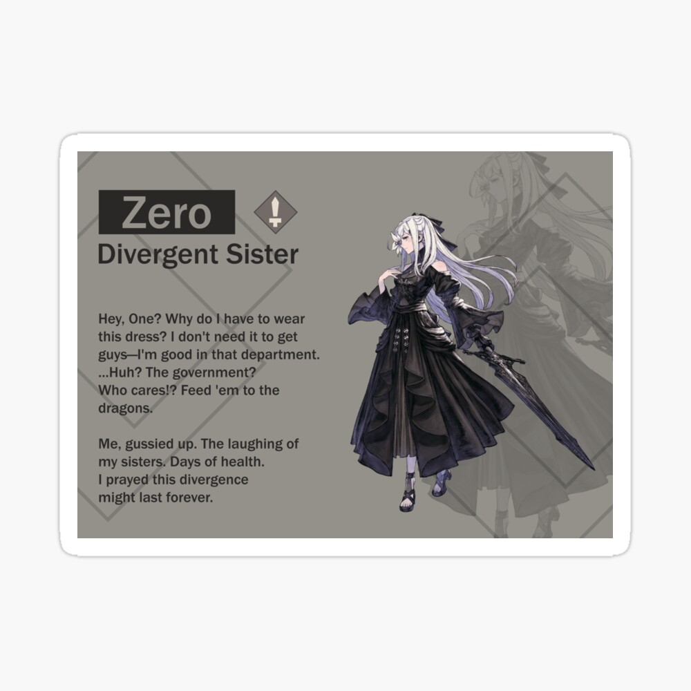 Zero - Progenitor Sister (Nier Reincarnation) Art Board Print by  VelvetZone