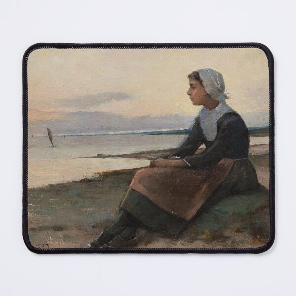Item preview, A Girl in Brittany by Amelia Helga Lundahl - Vintage designed and sold by RickE.