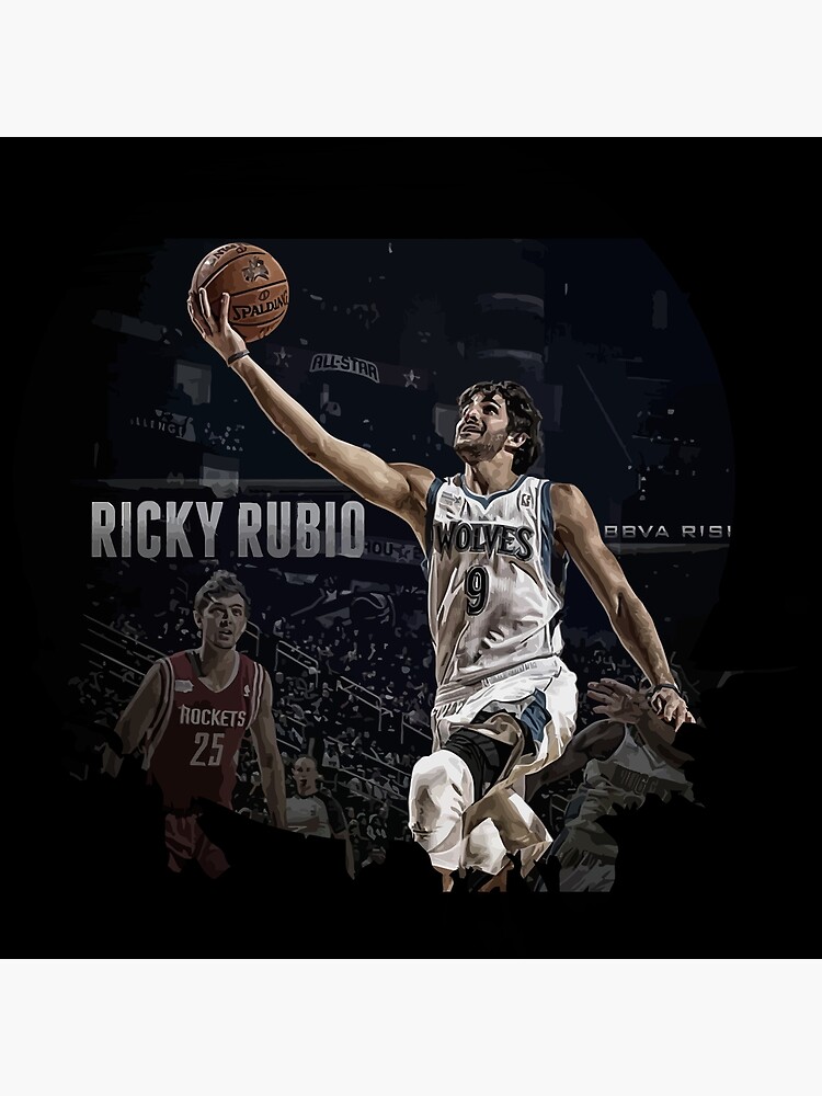 Ricky Rubio Retro Spain Euro National Basketball Fan Art