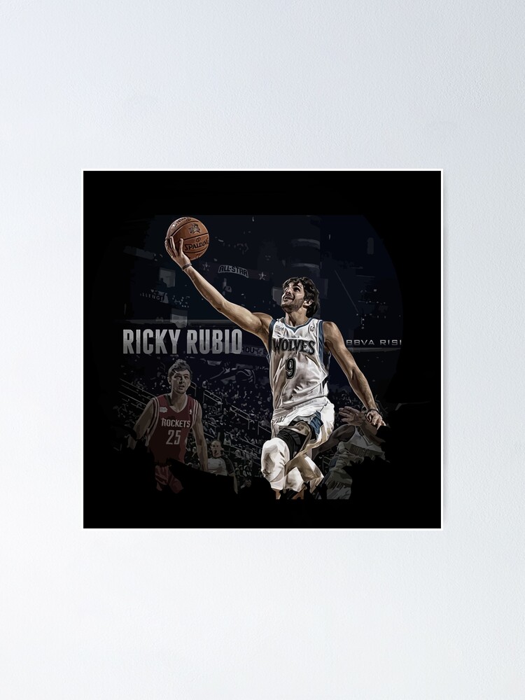 Ricky Rubio Retro Spain Euro National Basketball Fan Art