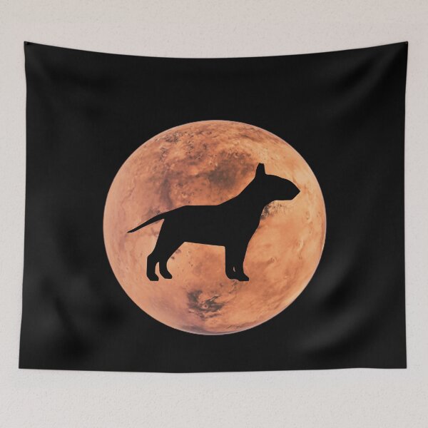 Item preview, bull terrier Dog Silhouette in Mars bull terrier lover gift designed and sold by alaechamlal.