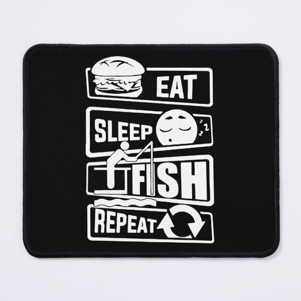 Item preview, Eat Sleep Fishing Repeat Love Fishing Born to Fish Gift Premium Apparel Funny Holiday Xmas designed and sold by DesignByHeartUK.
