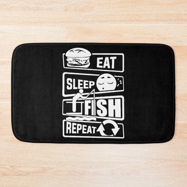 Item preview, Eat Sleep Fishing Repeat Love Fishing Born to Fish Gift Premium Apparel Funny Holiday Xmas designed and sold by DesignByHeartUK.