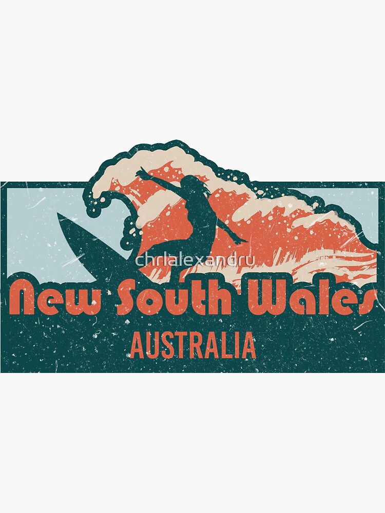 Thumbnail 3 of 3, Sticker, New South Wales surfing in Australia designed and sold by chrlalexandru.