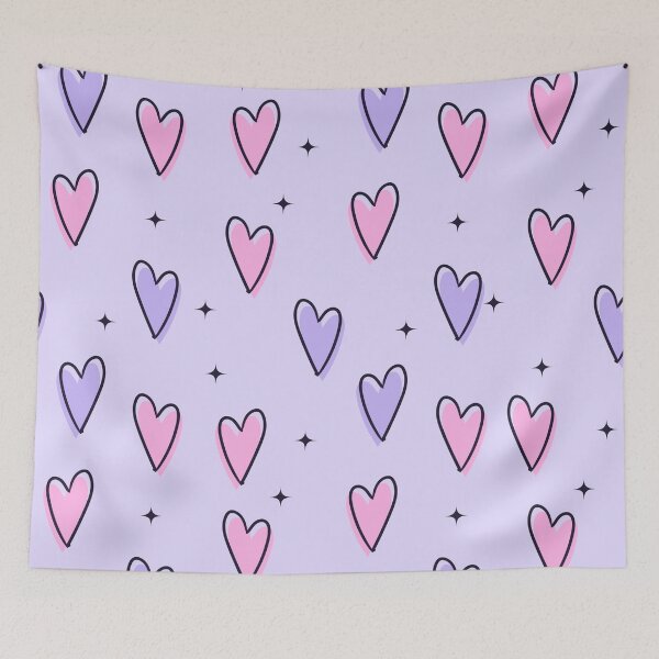 Item preview, Pink and Purple Hearts Calm Pattern designed and sold by Sambhav Gupta.