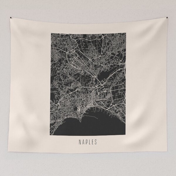 Item preview, Naples City Street Map Dark designed and sold by Teecha.