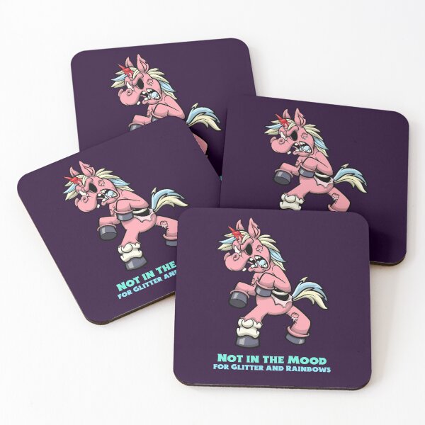 Item preview, Not in the Mood for Glitter and Rainbows. Funny Moody Unicorn designed and sold by Rebel-Design.