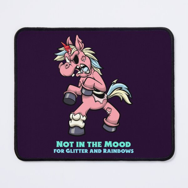 Item preview, Not in the Mood for Glitter and Rainbows. Funny Moody Unicorn designed and sold by Rebel-Design.