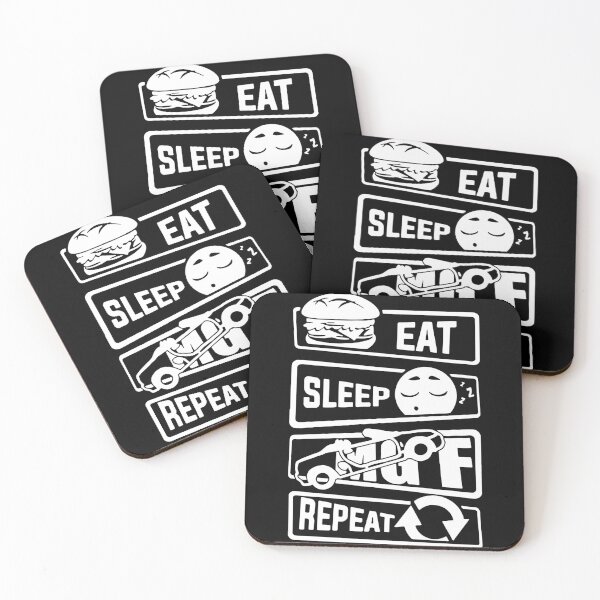 Item preview, Eat Sleep MGF Repeat Love Sports Car Supra GTR Skyline Art Design Happy Apparel Essential Inspiration Joy Mood Funny designed and sold by DesignByHeartUK.