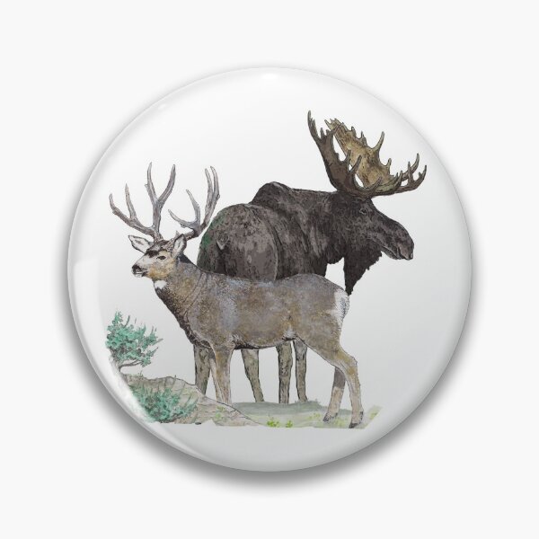 Item preview, Bull moose and mule deer buck designed and sold by Saltypro.