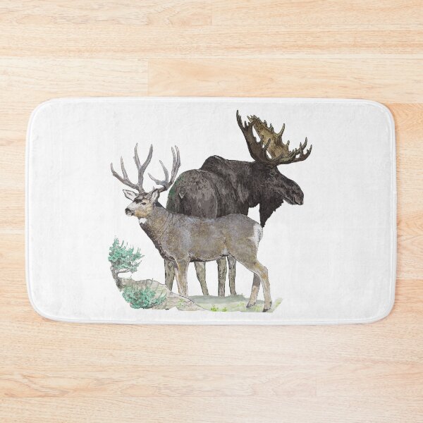 Item preview, Bull moose and mule deer buck designed and sold by Saltypro.