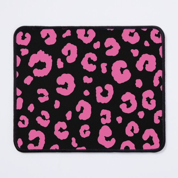 Item preview, Pink Leopard Print Pattern on Black designed and sold by GasconyPassion.