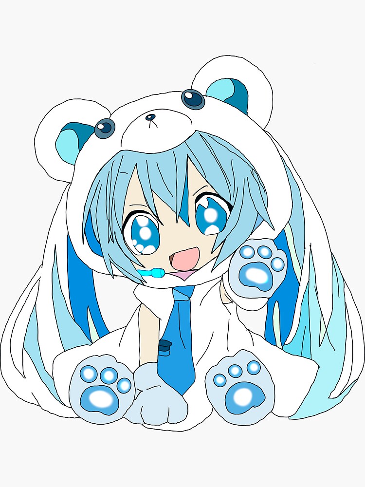 Chibi Miku Bubble stickers – Kawaii Shirt