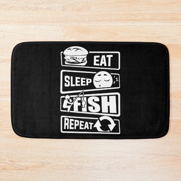 Item preview, Eat Sleep Fishing Repeat Love Fishing Born to Fish Gift Premium Apparel Funny Holiday Xmas designed and sold by DesignByHeartUK.