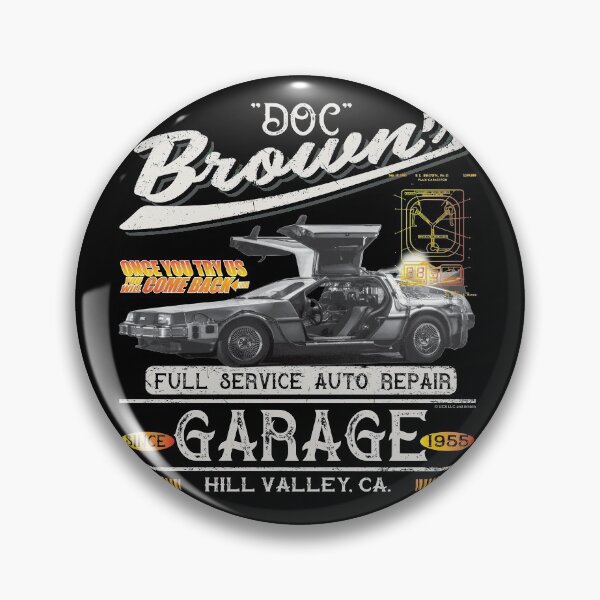 Item preview, Doc Brown's Auto Repair Garage DeLorean Car (© UCS LLC and Amblin) designed and sold by Alema Art.