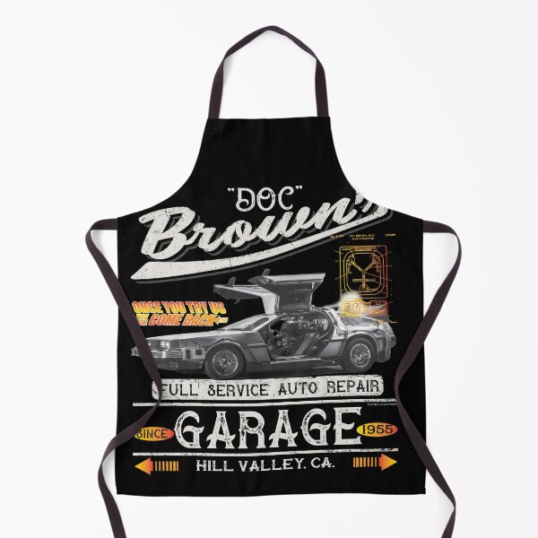 Item preview, Doc Brown's Auto Repair Garage DeLorean Car (© UCS LLC and Amblin) designed and sold by Alema Art.