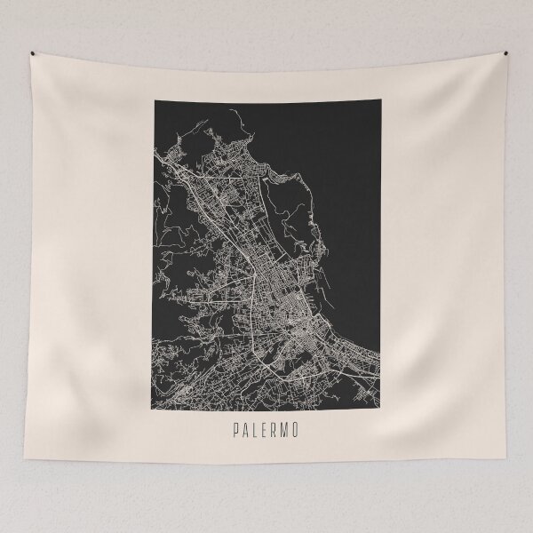 Item preview, Palermo City Street Map Dark designed and sold by Teecha.