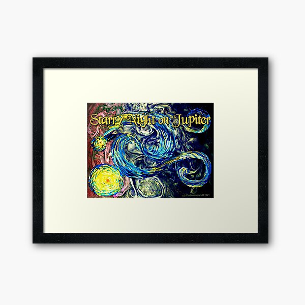 Starry Night on Jupiter Framed Art Print