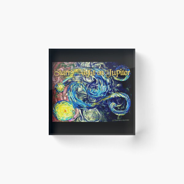 Starry Night on Jupiter Acrylic Block