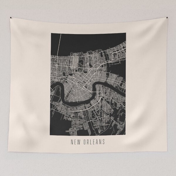 Item preview, New Orleans City Street Map Dark designed and sold by Teecha.