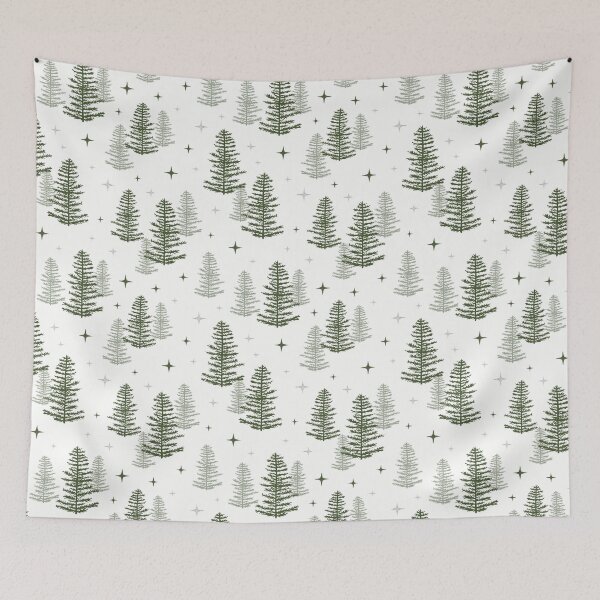 Item preview, Christmas Night with green trees designed and sold by Studio Valko.