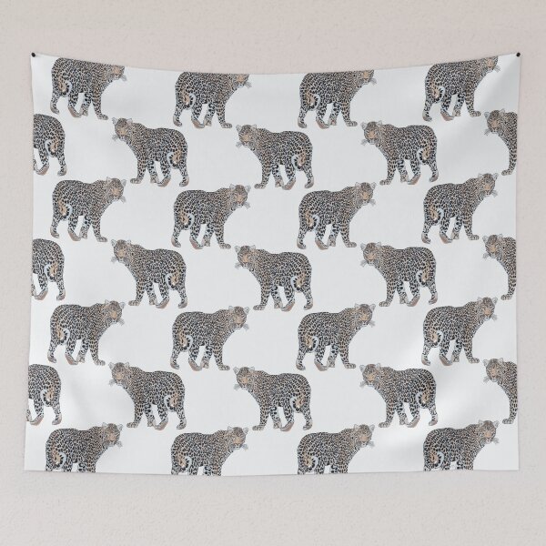 Item preview, Simple Leopard Animal White Pattern designed and sold by InovArtS.
