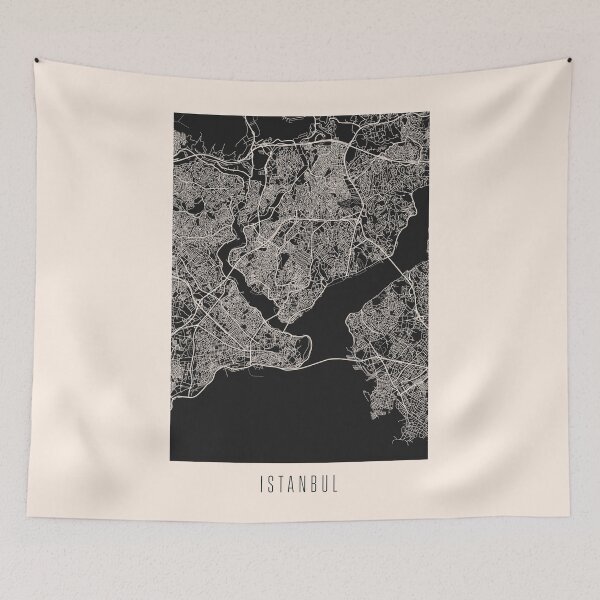 Item preview, Instanbul City Street Map Dark designed and sold by Teecha.