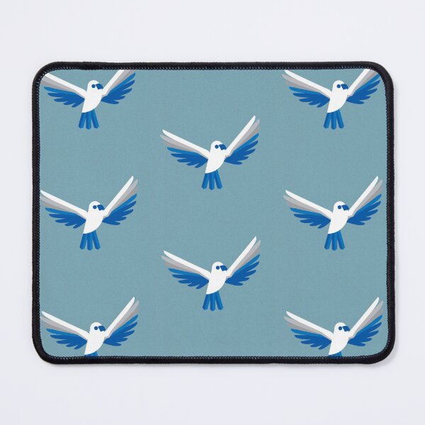 Item preview, white & blue bird designed and sold by DreamingLizard.