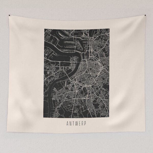 Item preview, Antwerp City Street Map Dark designed and sold by Teecha.