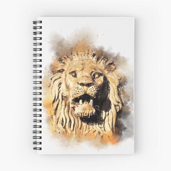 Item preview, Lion Watercolor Portrait of Sculpture in Budapest designed and sold by Andreea Eva Herczegh.