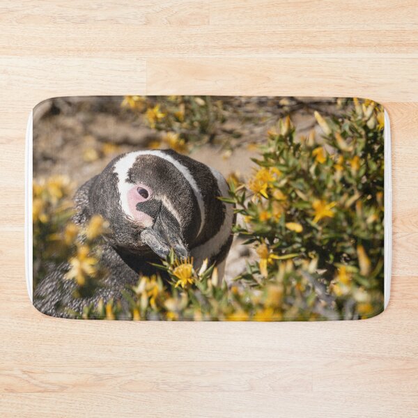 Item preview, Magellanic penguin sniffing flowers designed and sold by Vanina Isola.