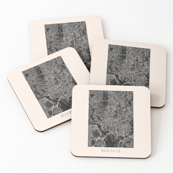Item preview, Washington City Street Map Dark designed and sold by Teecha.