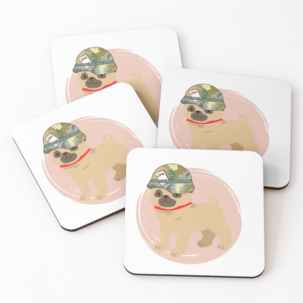 Item preview, Cute pug with Helmet Army designed and sold by lolmaned.