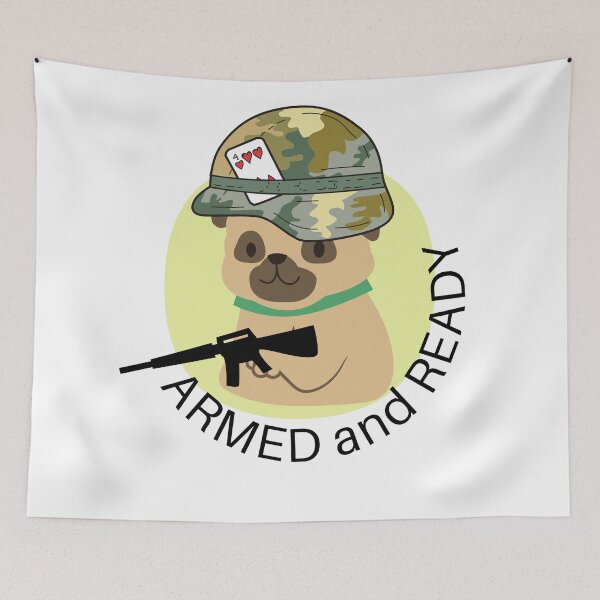 Item preview, Pug Army Armed and Ready designed and sold by lolmaned.