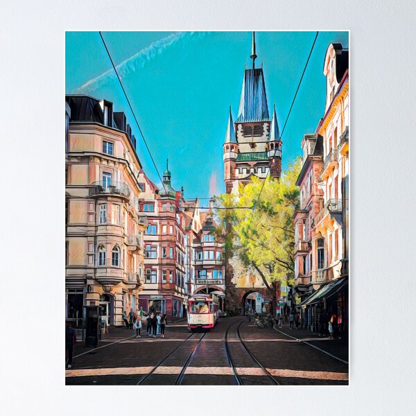 Item preview, Streets of Freiburg designed and sold by Sofia-Draws.