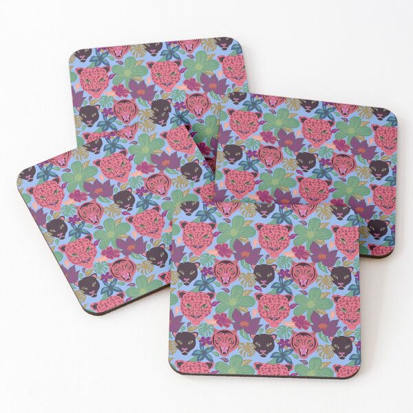 Item preview, Tropical Jungle Floral Pattern with a Tiger Black Panther & Leopard designed and sold by Epitome Girl.