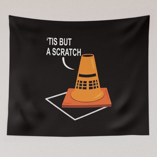 Item preview, Tis But A Scratch (white) designed and sold by Throttle & Threads.
