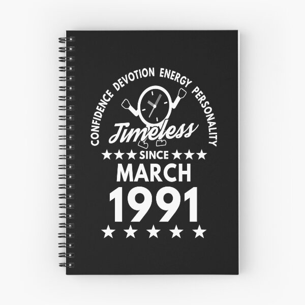 Item preview, March Birthday Timeless Person - 1991 - White Text designed and sold by MoonsmileProd.