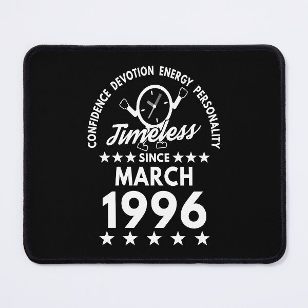 Item preview, March Birthday Timeless Person - 1996 - White Text designed and sold by MoonsmileProd.