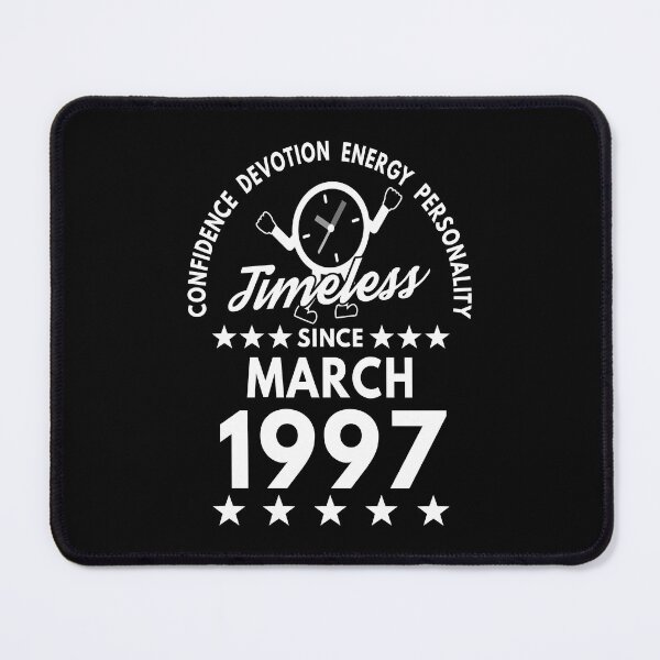 Item preview, March Birthday Timeless Person - 1997 - White Text designed and sold by MoonsmileProd.