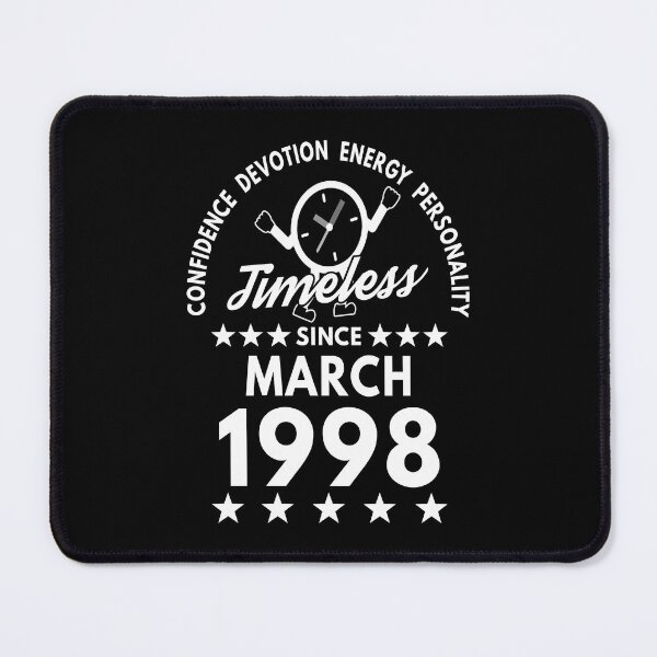 Item preview, March Birthday Timeless Person - 1998 - White Text designed and sold by MoonsmileProd.