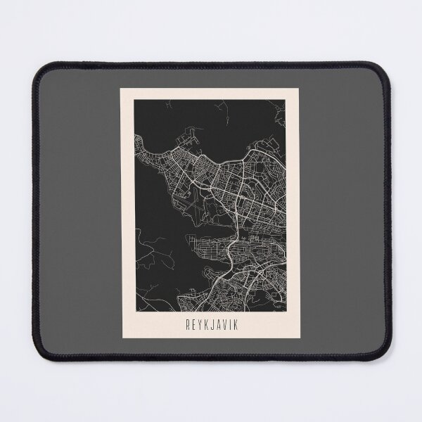 Item preview, Reykjavik City Street Map Dark designed and sold by Teecha.