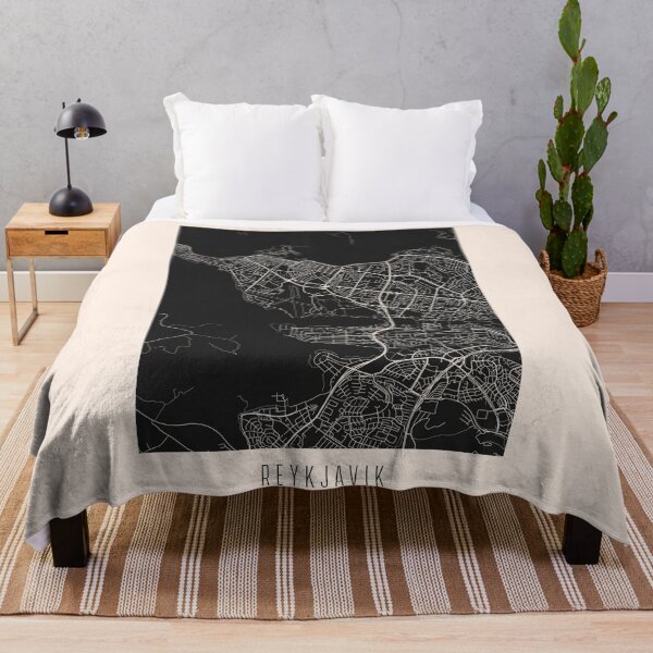 Item preview, Reykjavik City Street Map Dark designed and sold by Teecha.