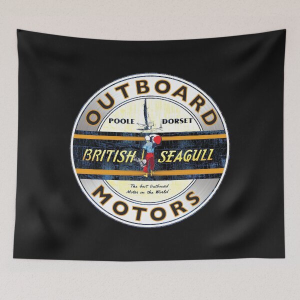 Item preview, British Seagull Outboard motors UK Sticker designed and sold by RebeccaKownacki.