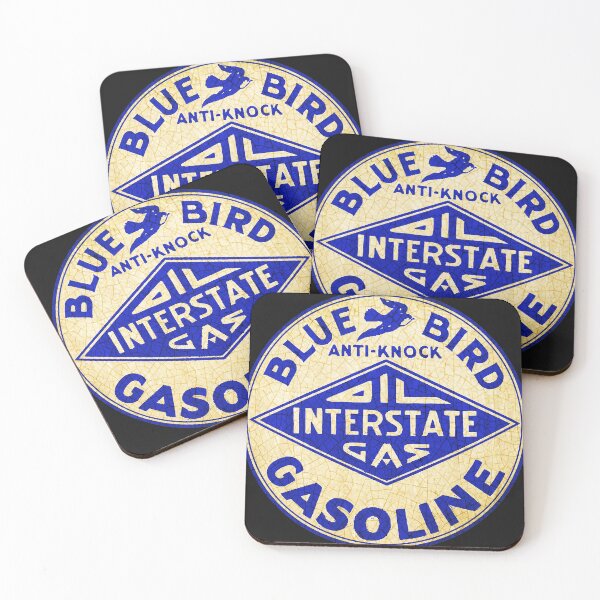 Item preview, Pegatina Bluebird Gasoline USA designed and sold by RebeccaKownacki.